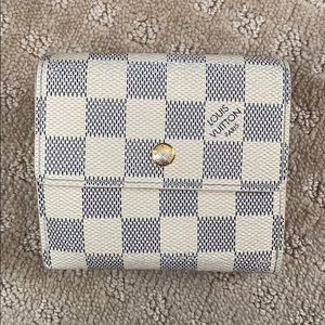 Authentic Louis Vuitton Damier Azur Trifold Wallet